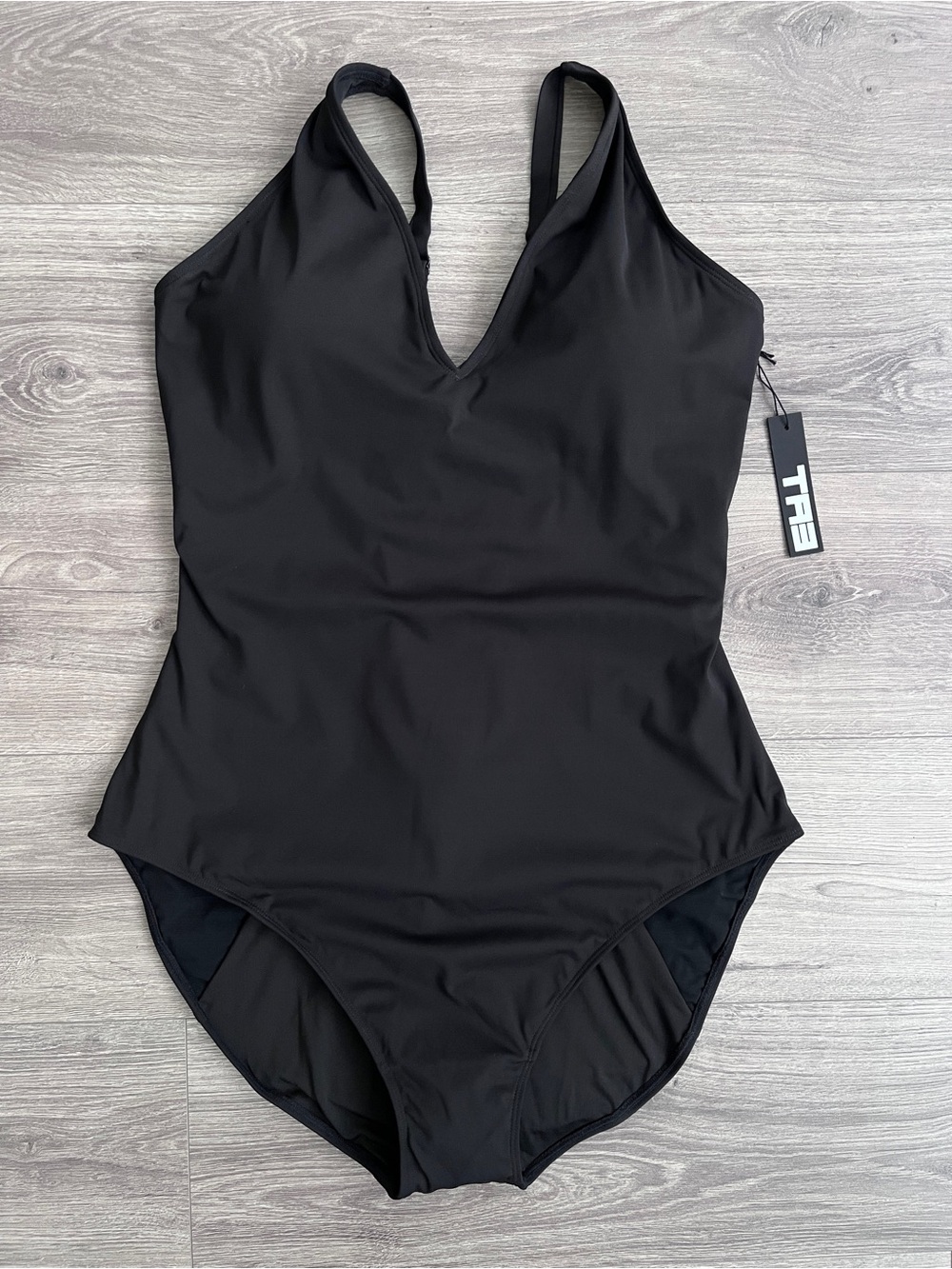 TA3 Plungey One Piece Swimsuit 2X Regular Black Compression Shapewear Sculpting